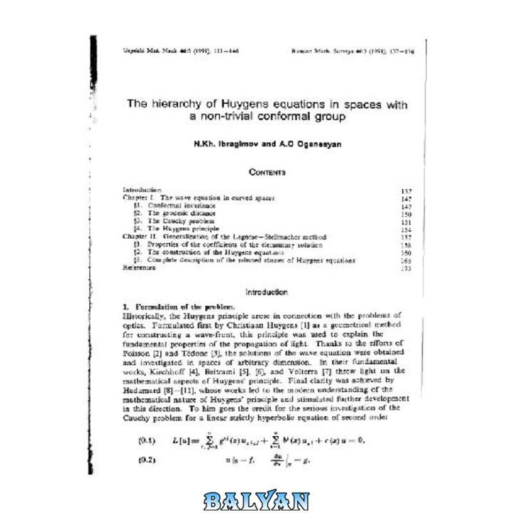 دانلود کتاب Hierarchy of Huygens equations in spaces with a nontrivial conformal group